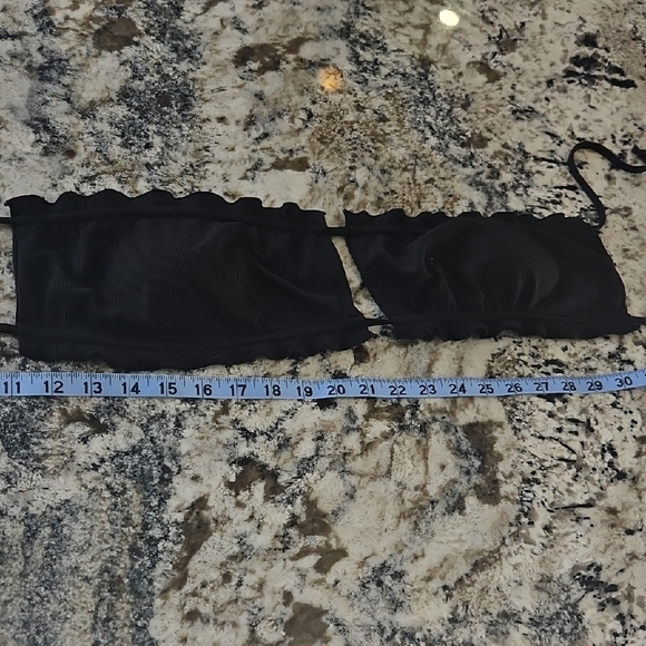 2/$10 Black Ruffled Bikini Top - Picture 3 of 4